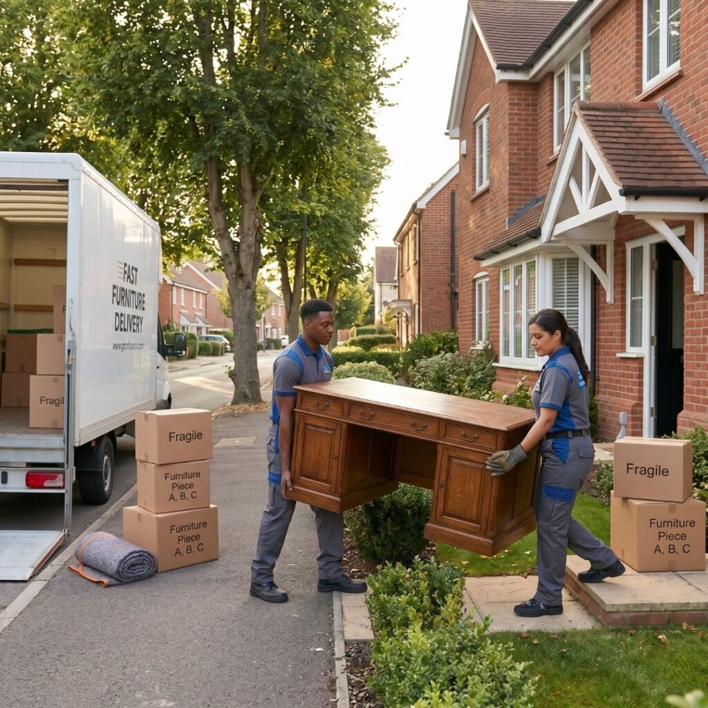 removal company Walsall — boxes being moved